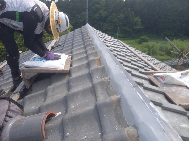 なんばんでの仕上げ作業